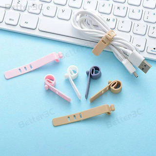10ชิ้น ซิลิโคนผู้จัดการลวด การผูกมัด ที่เก็บสายเคเบิลออแกไนเซอร์ 3 หลุมปรับสายไฟสําหรับสายเคเบิลข้อมูลหูฟัง