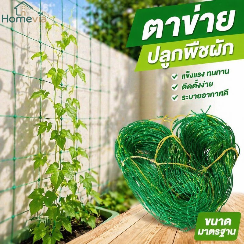พืช โครงสร้างบังตาที่เป็นช่อง ตาข่ายไนล่อนสวนปีนเขาเถาวัลย์สนับสนุนทนทานหนักปรับตาข่ายสีเขียว