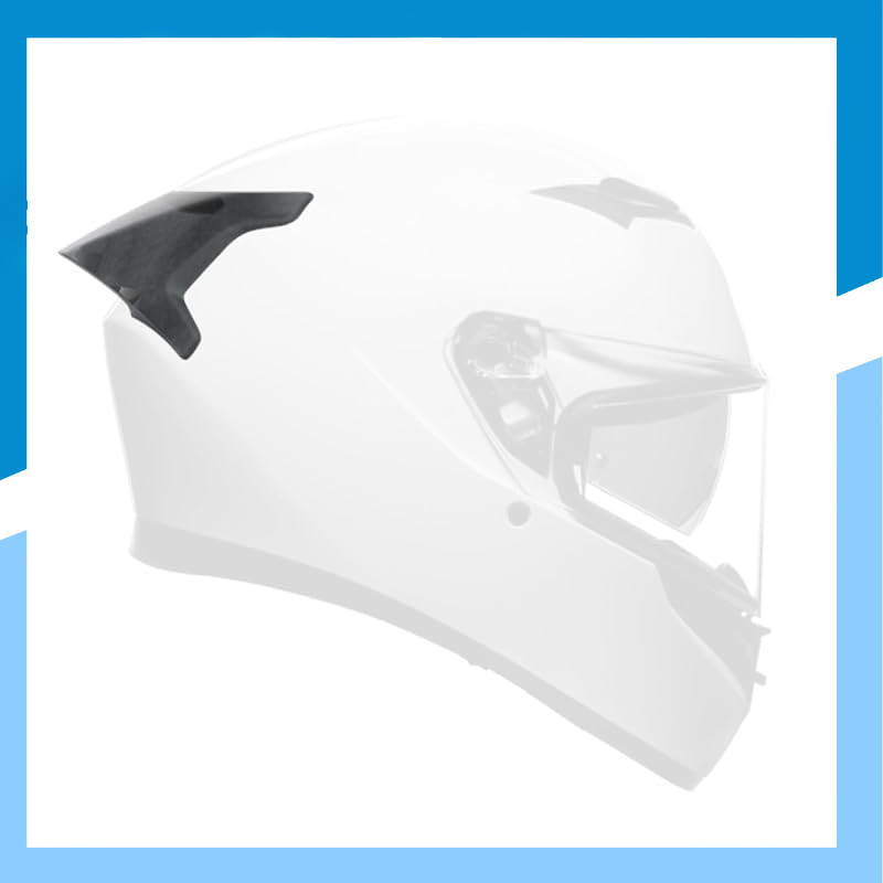 AGV Motorcycle Helmet Part Spoiler (Large) for K3, Smoke - 18600018065-N. Enhance your ride with thi