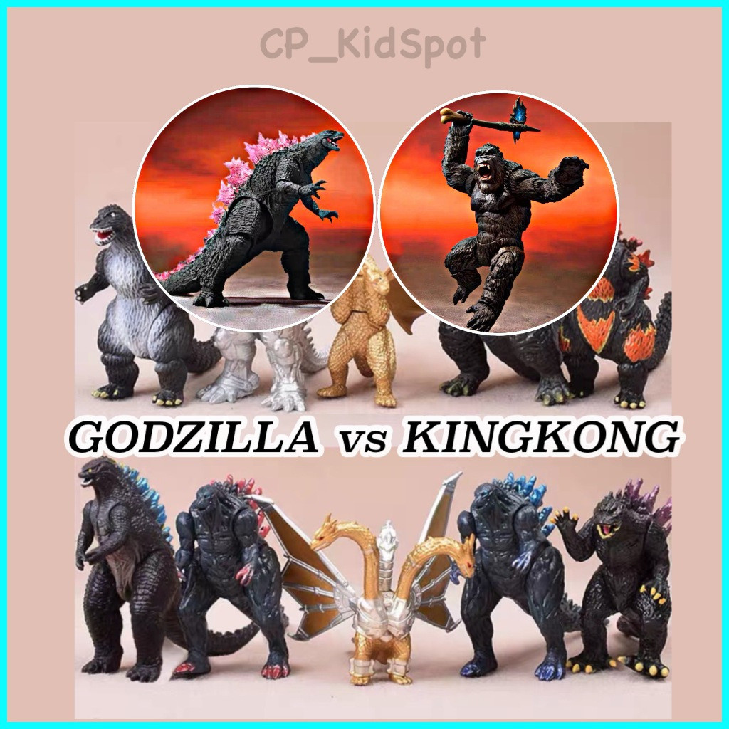 Godzilla Vs Kong Ghidorah Mechagodzilla รูป Action Figure Earth King Kong ของเล่นเด็กผู้ชาย Godzilla