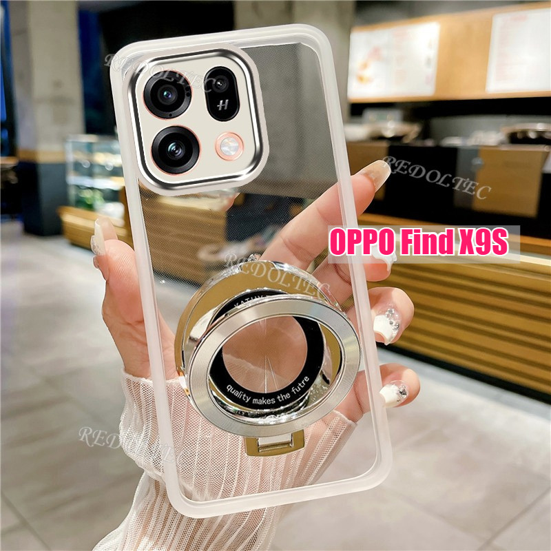 เคส OPPO Find X9S ดีไซน์ใหม่ที่วางขาตั้งแม่เหล็กปลอกใส OPPO FindX9S เคสโทรศัพท์แบบนุ่มใสบางพิเศษพร้อมการป้องกันเลนส์กล้อง