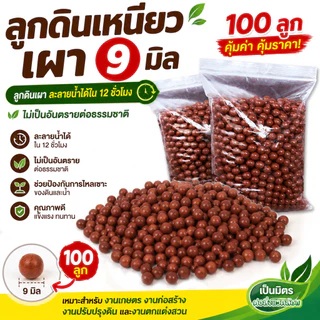 ลูกดินแดงเคลือบเงา 9 มม. กลมลื่น สำหรับหนังสติ๊ก ดินเผาคุณภาพสูง