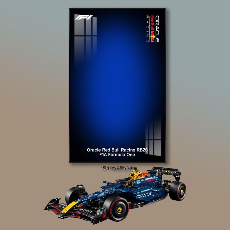 ใช้งานร่วมกับเลโก้บล็อกตัวต่อติดผนังกรอบรูป Ferrari F1 Red Bull F1C44 Sober F1 McLaren F1 จอแสดงผลติ