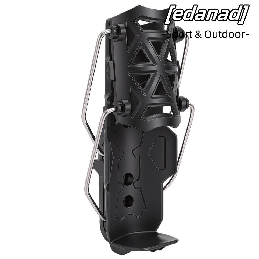 EDANAD Punch-Free Adaptive Rotatable Water Cup Holder, Plastic Compatible Cup เส้นผ่านศูนย์กลาง 3.17-7.98cm Universal Motorcycle E-bike Bicycle Bottle Bracket, สีดํา