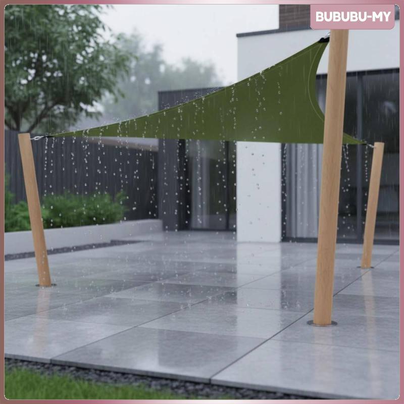 [BubuMY] Triangle Sun Shade Sail พับสามเหลี่ยม Shade Sail Breathable Weather Cover สําหรับ Patio