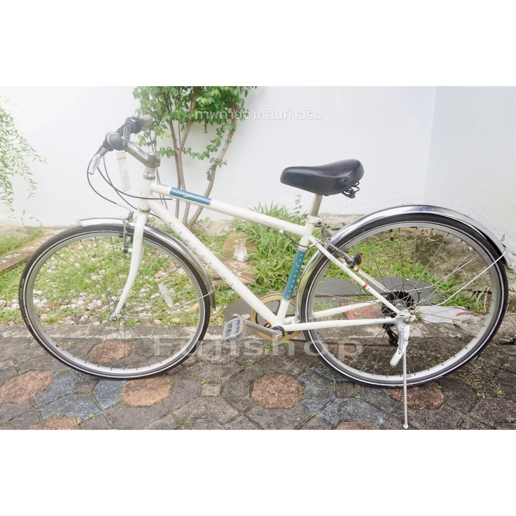 จักรยานไฮบริดญี่ปุ่น - ล้อ 700x35C - เกียร์ 6 สปีด - Classical NTCB 700 - Size 42 - สีขาว [จักรยานมื
