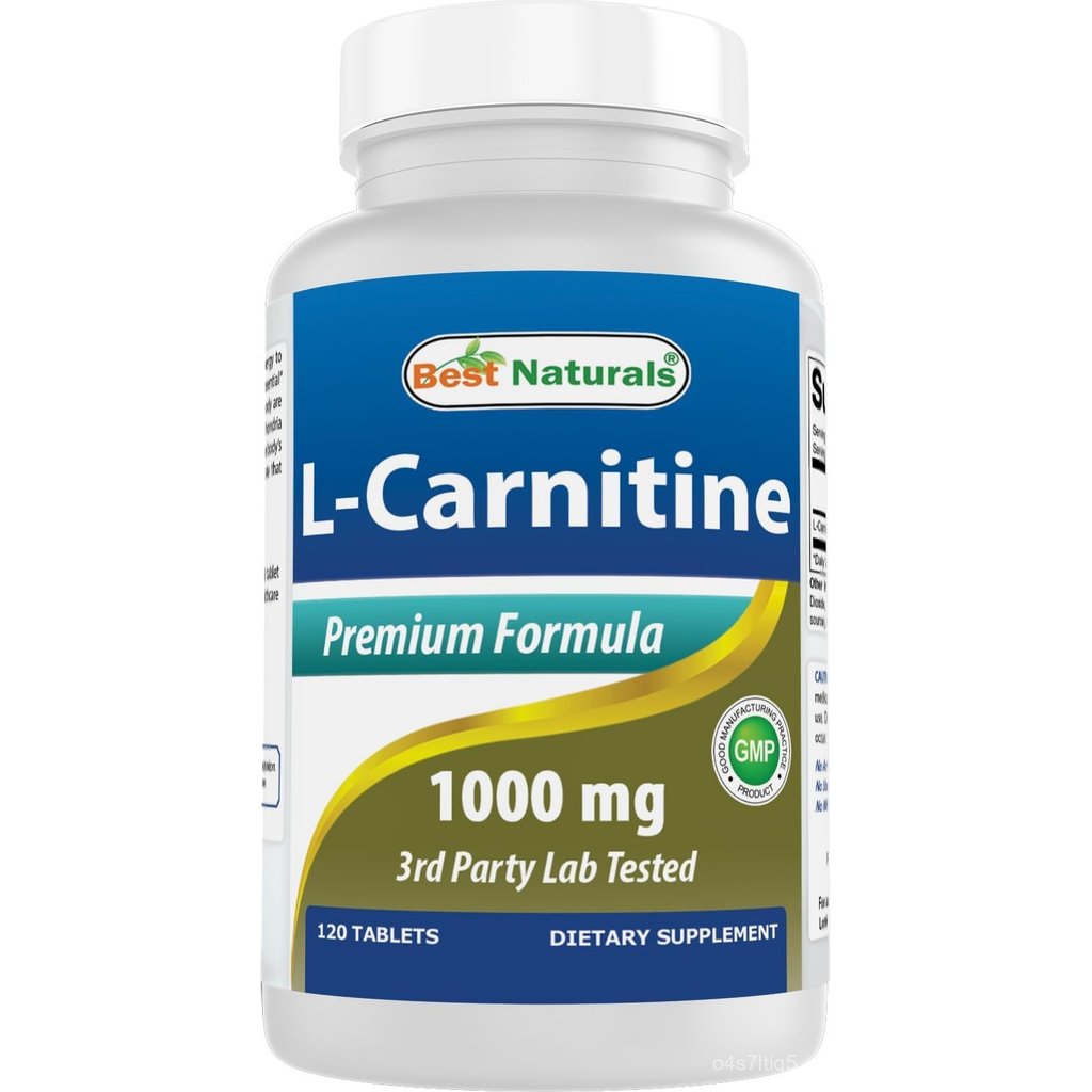 Best Naturals L-Carnitine Fumarate 1000mg per Tablet - 120 Count - Boosts Cellular Energy