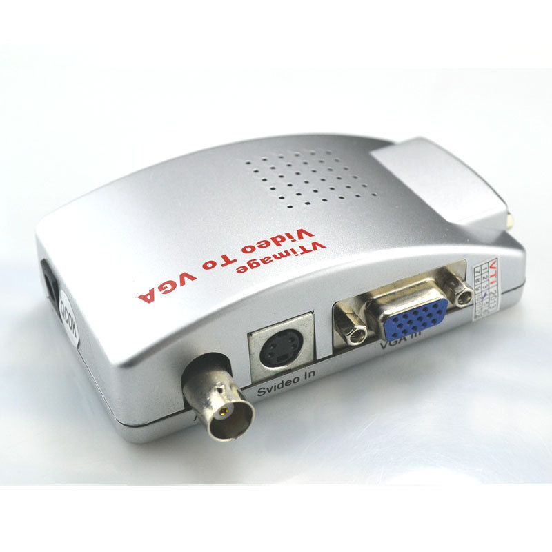 eZhou ตัวแปลงวิดีโอ BNC เป็น VGA, AV เป็น VGA, ทีวีเป็นคอมพิวเตอร์ S-Video อนาล็อก VGA