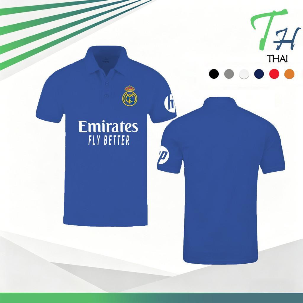 【polo】 ฟุตบอล เสื้อฟุตบอลชุดเหย้า 25/26 ผู้ชาย polo shirt  Emirates Fly Better ฤดูร้อนผ้าฝ้ายแท้ S-3