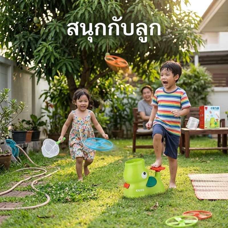 ตัวปล่อยจานบิน เหยียบปล่อย จานบิน ช้างน้อย ของเล่นเพื่อการศึกษา เกมกีฬา Outdoor Inrdooor สำหรับเด็ก ของเล่นเด็ก ﻿