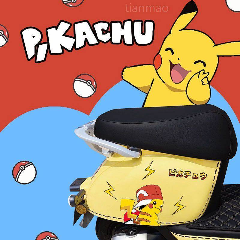 Pikachu Bumper Stickers Car Electric Motorcycle Battery Car Cartoon Decorative Sticker Pikachu Scrat