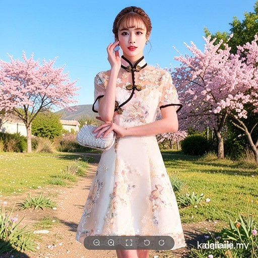 Daily Lace ปรับปรุง Cheongsam เด็กสาวสไตล์ใหม่ชุดฤดูร้อนสั้นเซ็กซี่สไตล์ XZKD N3SW FPEN A50B EYGO LP