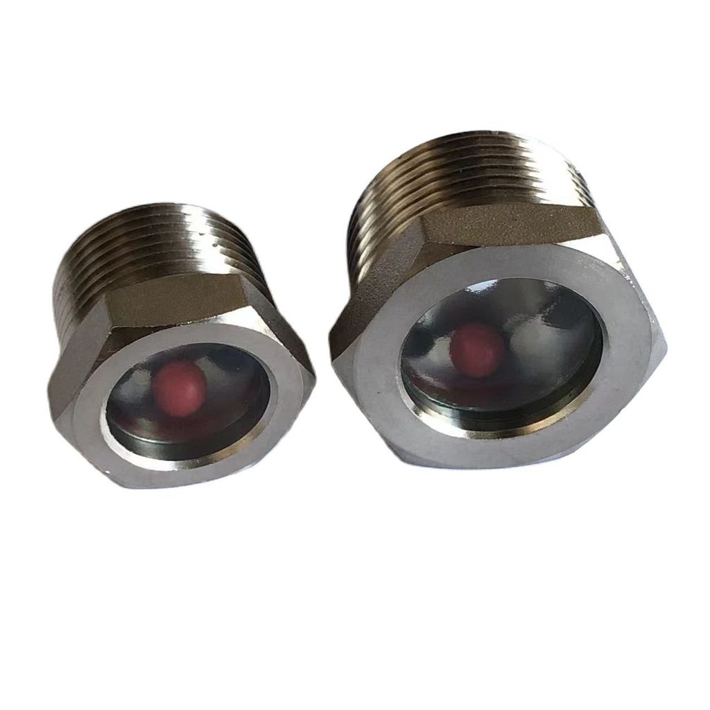 Npt With Reflector Floating Red Sight Glass Level Sight Window สําหรับอุปกรณ์ทําความเย็น ชุบนิกเกิล