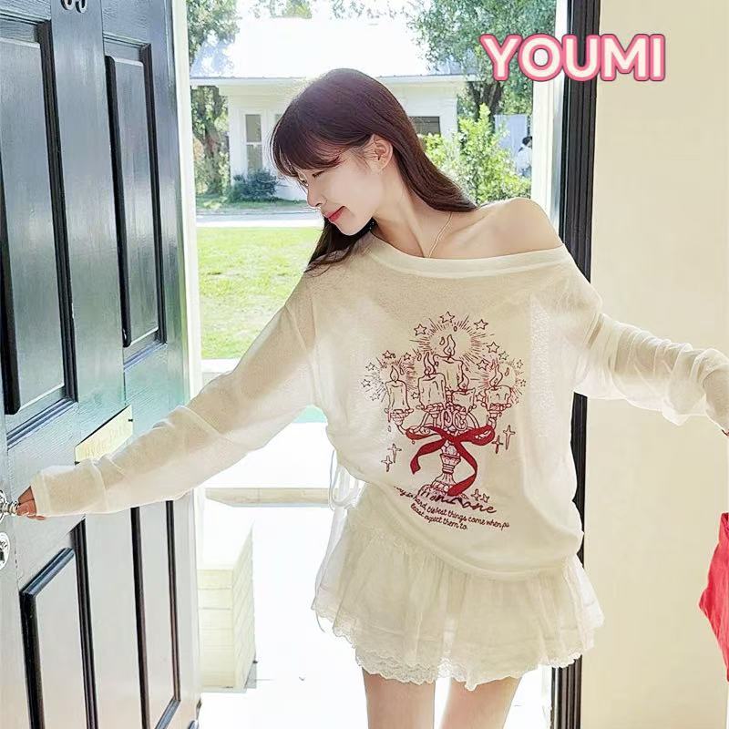 เสื้อแขนยาว เสื้อชีฟองทรง Ovesize ใส่แมทช์เสื้อสายเดี่ยว หรือ บิกินี่ ใส่คลุมได้ทุกงาน ทรงหลวม พิมพ์ลาย สาว เซ็กซี่