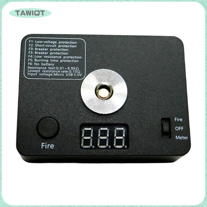 [tawiqt.th] เครื่องทดสอบความต้านทาน USB ชาร์จมิเตอร์โอห์มดิจิตอลขนาดเล็กน้ําหนักเบา ABS กรณีโวลต์มิเตอร์สําหรับขดลวดอาคารงานอดิเรก