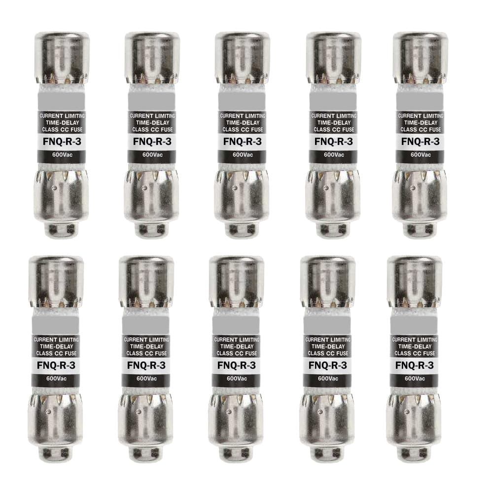 10 แพ็คใหม่ FNQ-R-3 FNQ-R-3A 600Vac Time Delay Fuse,FNQ-R-3 Class CC Time-Delay Fuse