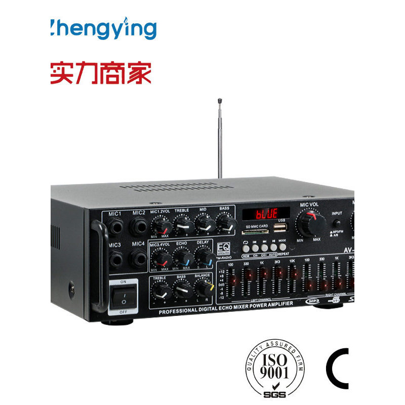 [การเลือก] เพาเวอร์แอมป์ในครัวเรือนกําลังสูง 12V/220V บลูทูธ EQ Balancer รถกลางแจ้ง K เพลงเครื่องขยา