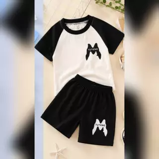 🔥 พร้อมส่ง🔥ชุดเซ็ตเด็กเสื้อแขนสั้น กางเกงขาสั้น เนื้อผ้าใส่สบาย 🔥 🔥