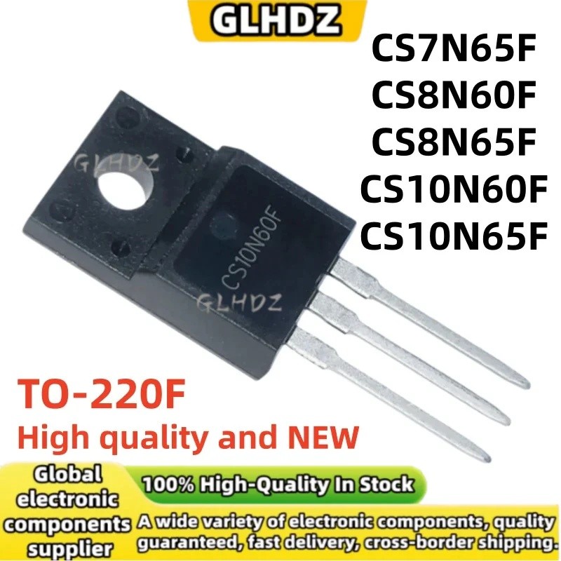 TO-220F 5UNITS/LOT CS7N65F CS8N60F CS8N65F CS10N60F CS10N65F ใหม่ในโกดัง