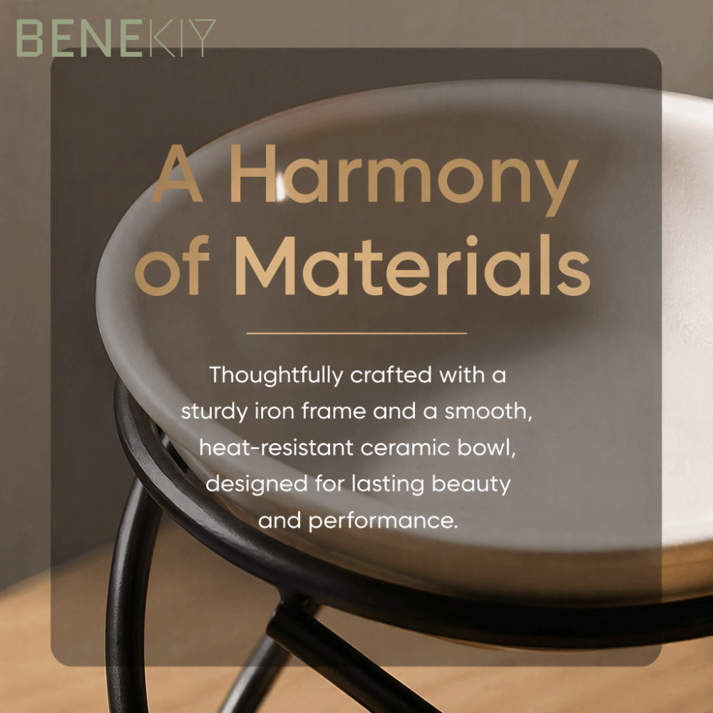 BENEKIY Wax Melt Warmer, 3.94x3.86in Fast Heat Conduction Essential Oil Burner,สไตล์อุตสาหกรรมออกแบบ