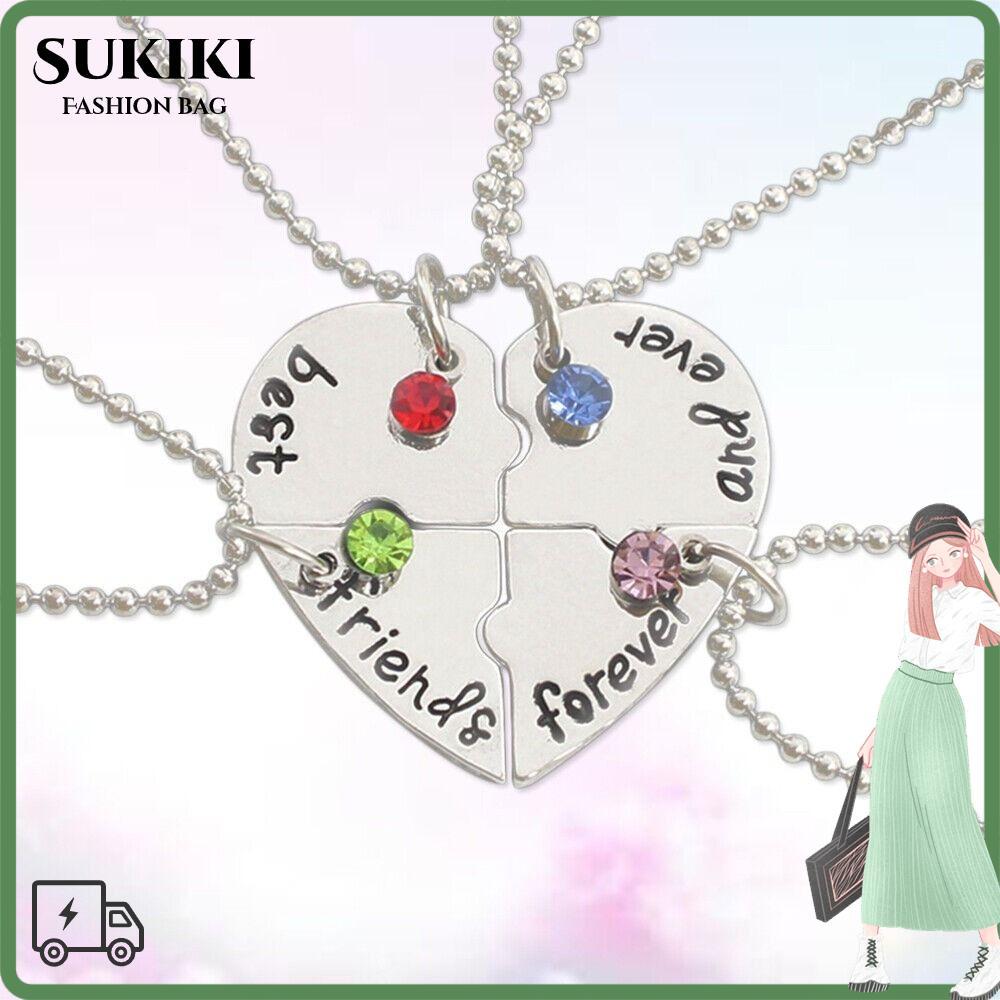 SUKIKI 4 Bff สร้อยคอแฟชั่น Love สร้อยคอของขวัญที่ดี