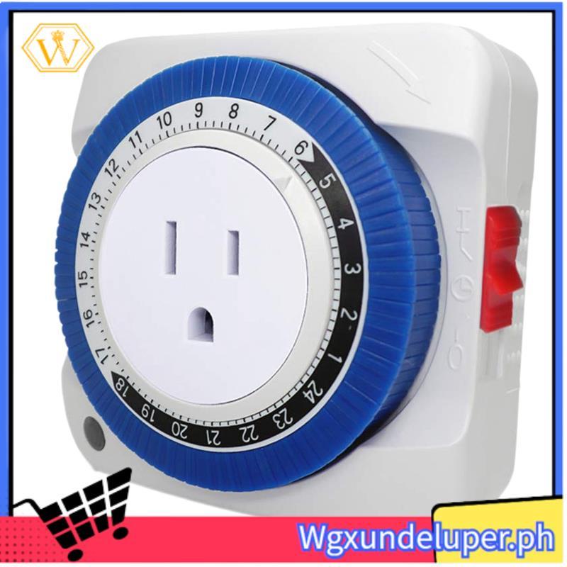 WOutlet Timer Switch 24 ชั่วโมงPlug-in Electric Mechanical Outlet Timer Switch Outlet Mechanical Tim