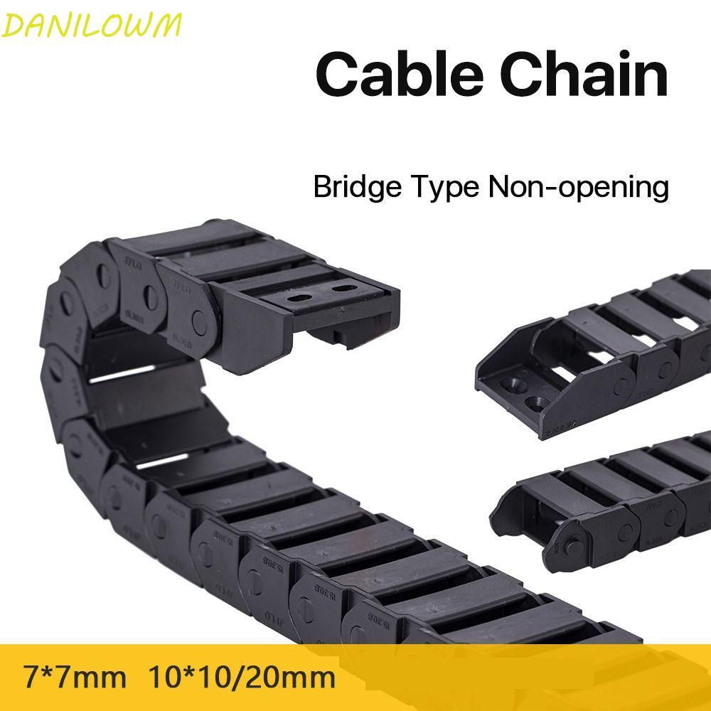 DANILOWM โซ่ลากสายโซ่ 7x7 CNC 10x10 พลาสติก 3D ชิ้นส่วนเครื่องพิมพ์ 10x20 Wire Carrier