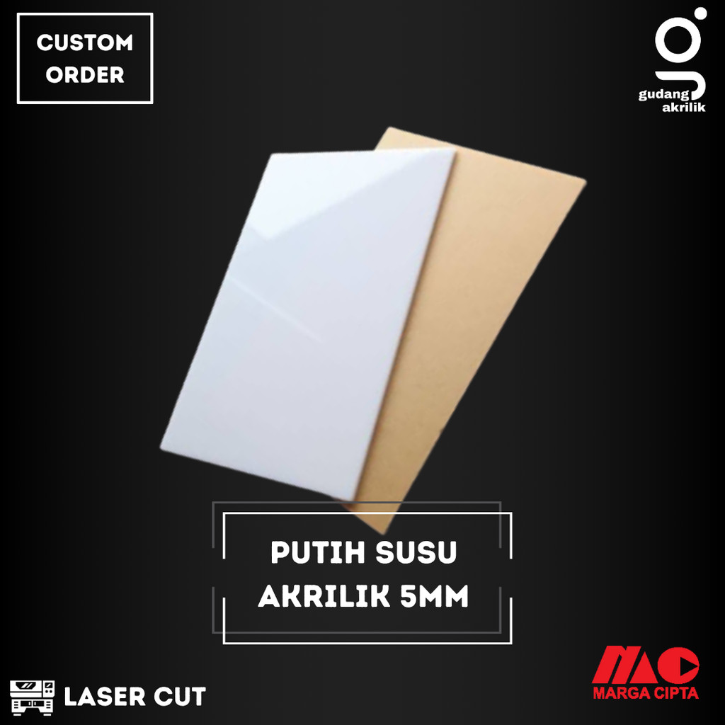 Marga Cipta Acrylic Milk White 5mm Rp73 / square cm