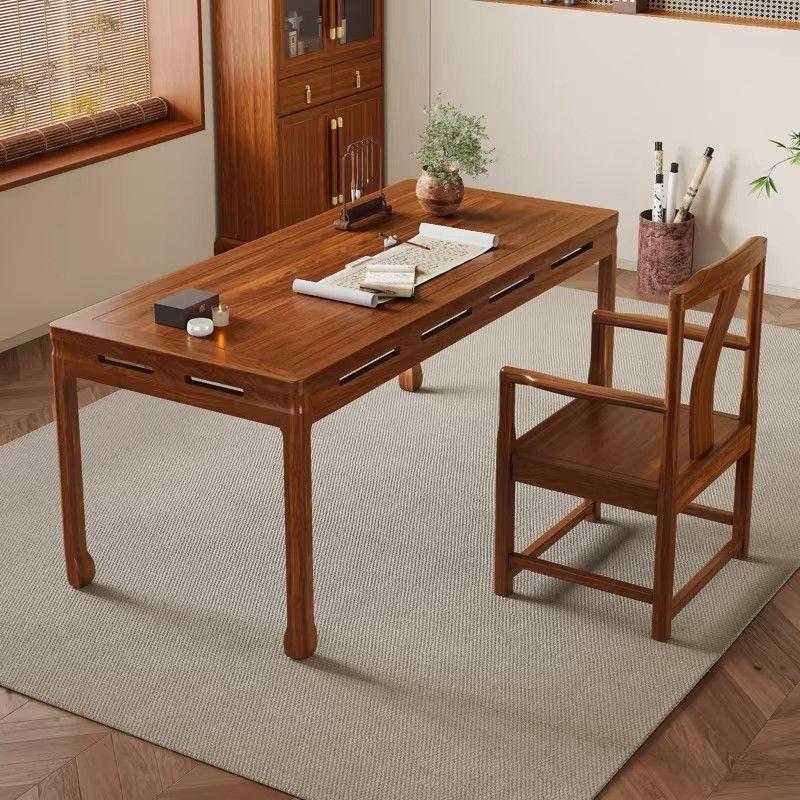 Walnut solid wood desk office boss executive desk home student calligraphy writing desk