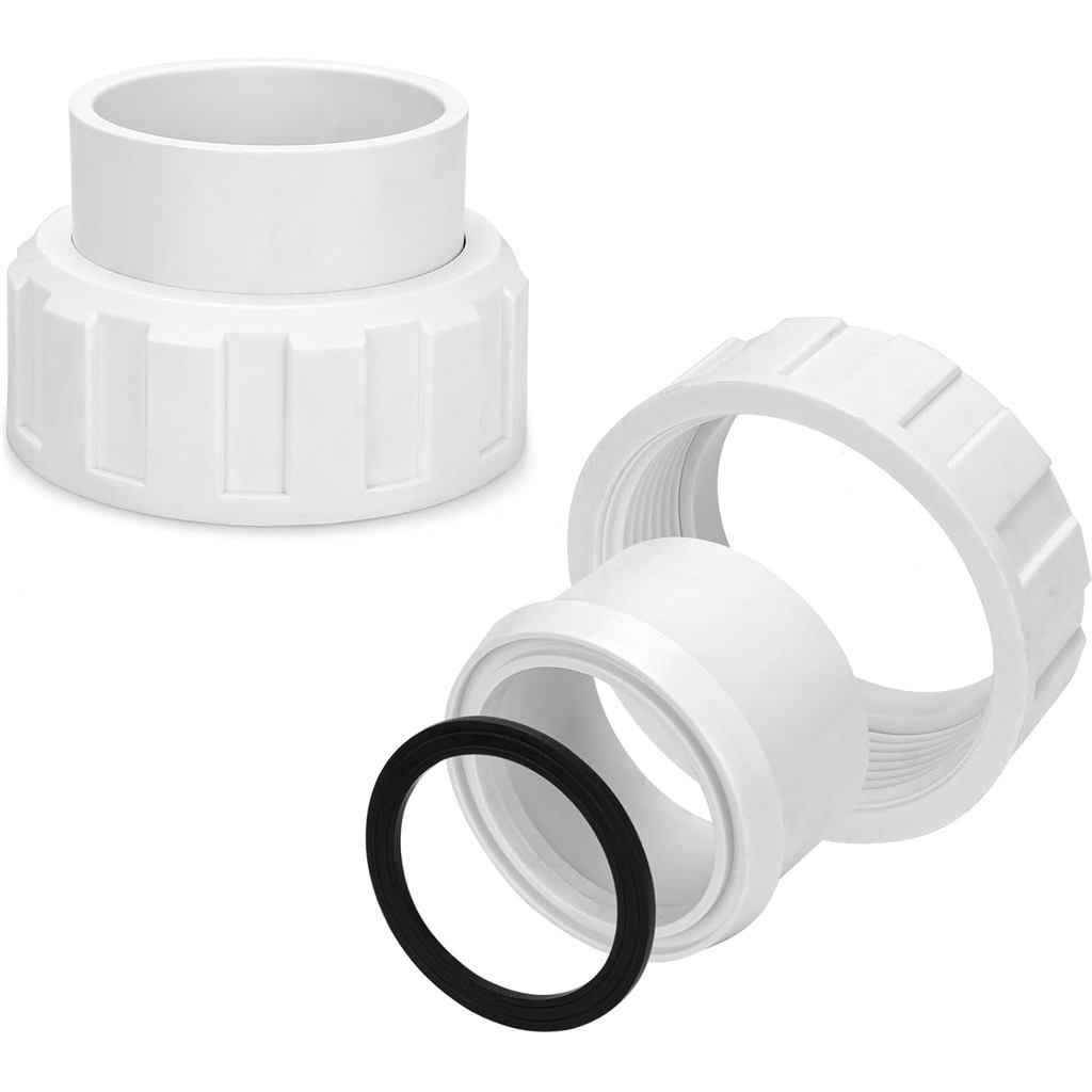 เซลล์เกลือ 2" Union Connector Kit สําหรับเครื่องกําเนิดไฟฟ้าคลอรีนเกลือ Hayward, GLX-Cell-Union สําห