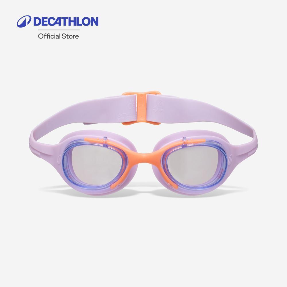 Decathlon Swimming Goggles Xbase - Clear Lenses - Kids’ Size แว่นตาว่ายน้ำรุ่น 100 Xbase ขนาด S - Purple/Orange