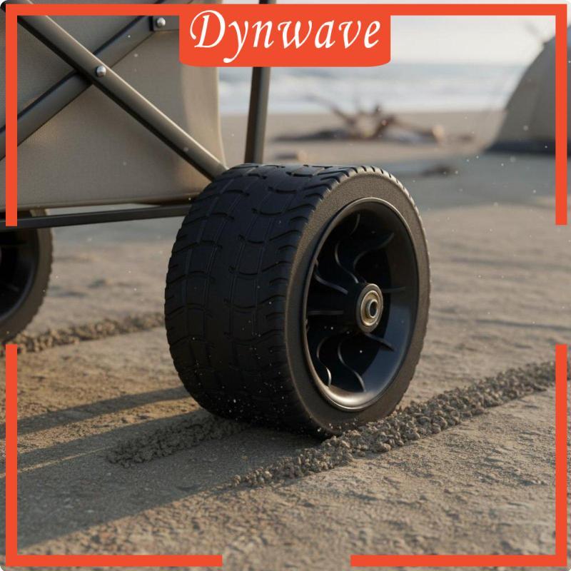 [Dynwave] Camping Cart Wheel ทนต่อการสึกหรอพับ Wagon Tyre Double 5IN Rubber 12-3