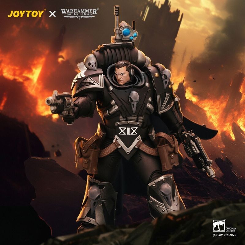 JOYTOY Dark Source Warhammer Chaos of Horus Dark Crow Guard Kades Nex 1/18 ทหารเคลื่อนย้ายได้
