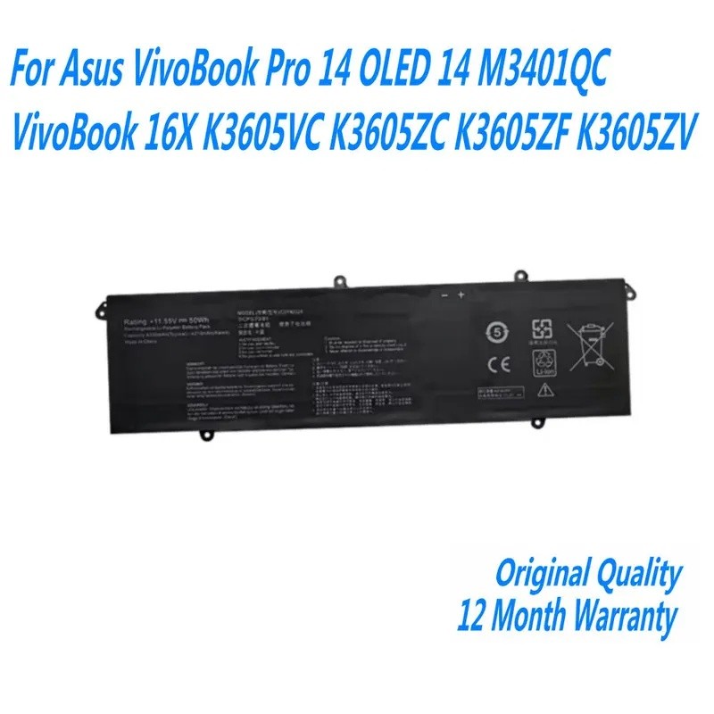 11.55V 50Wh C31N2024 แบตเตอรี่แล็ปท็อปสําหรับ Asus VivoBook Pro 14 OLED 14 M3401QC VivoBook 16X K360