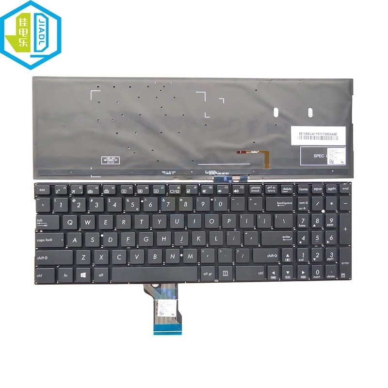 UI แล็ปท็อป Backlit แป้นพิมพ์สําหรับ ASUS UX560 UX560UAK N592 Q504 Q502 Q503 N543U Q551 Q552 Q524 0K