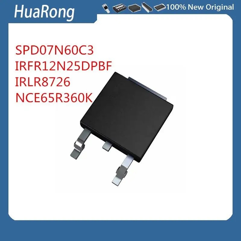 50 ชิ้น/มัด 07N60C3 SPD07N60C3 IRFR12N25DPBF FR12N25D 250V 14A IRLR8726 LR8726 NCE65R360K TO-252-2