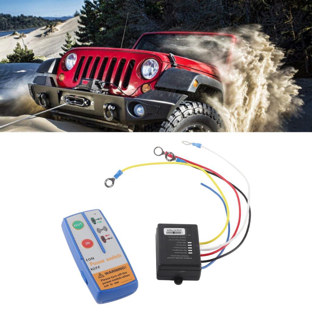 Gugushop Dump Trailer Remote Kit-Winch Control Kit 12V ไฟฟ้า Winch ระบบเครื่องส่งสัญญาณสําหรับรถบรรท
