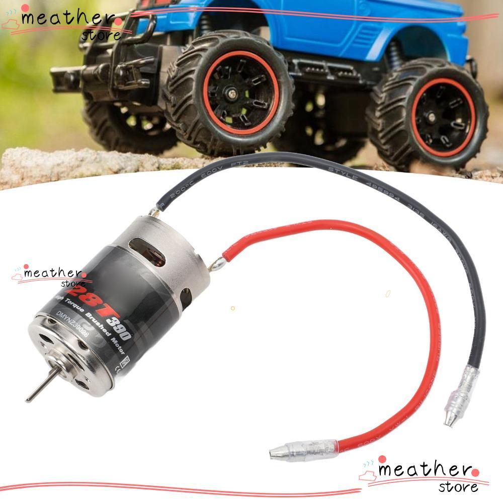 MEATHERSTORE RC Brushed Motor, 390 28T High Torsion Brushed RC Motor, ทนทานเสียงรบกวนต่ําสแตนเลส RC 