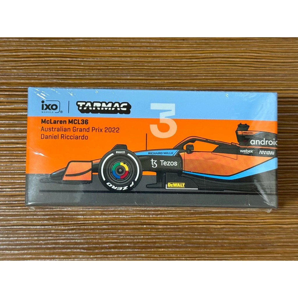 สินค้าใหม่พร้อมสต็อก Tarmac Works 1/64 F1 2022 Saiji McCl36 Daniel Ricciardo Daniel Ricciardo No. 3 