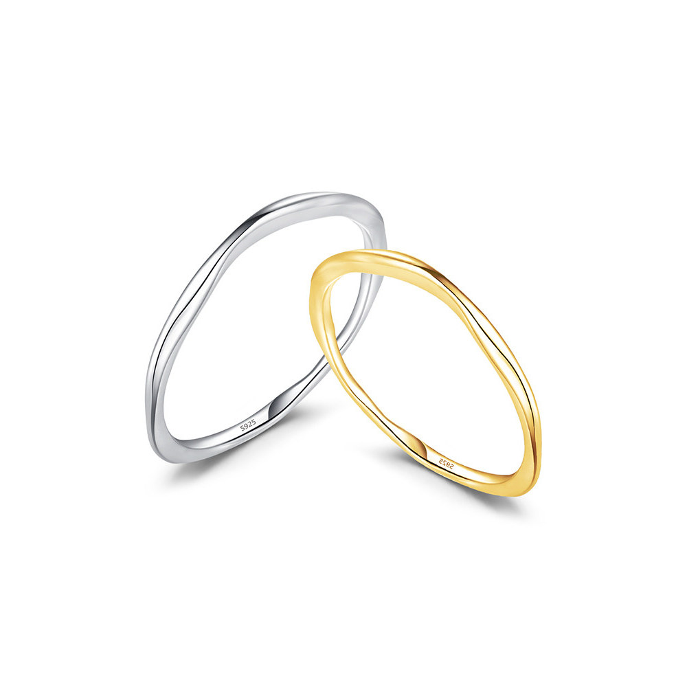 MODIAN MODIAN S925 เงินสเตอร์ลิง Mobius แหวนแหวนหญิง Niche Design Simple ins อินเทรนด์ธรรมดาแหวน