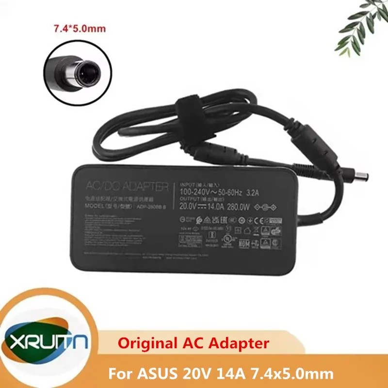 Original 20V 14A 280W 7.4*5.0 มม.แล็ปท็อป ADP-280BB B อะแดปเตอร์ AC สําหรับ Asus ROG Strix XG43UQ Ga