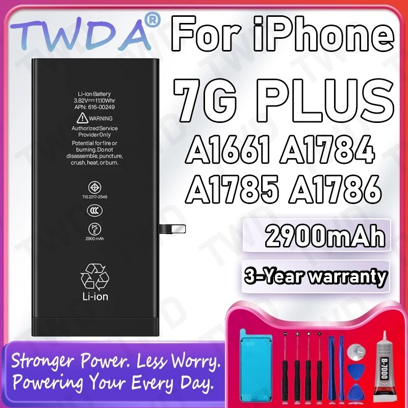 616-00249 แบตเตอรี่ความจุขนาดใหญ่ 2900mAh สําหรับ iPhone 7 PLUS/A1661/A1784/A1785/A1786 แบตเตอรี่ใหม