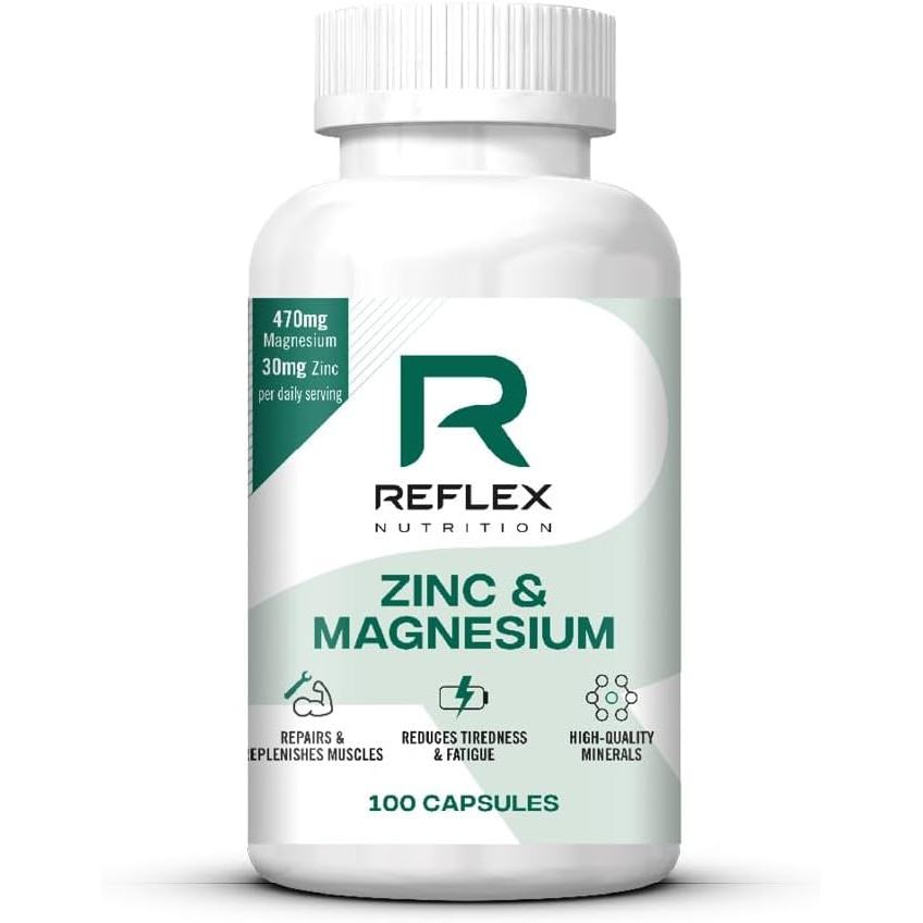 Reflex Nutrition Zinc & Magnesium - รองรับการทํางานของกล้ามเนื้อธรรมดาและโปรตีน Synthesis - ลดอาการย