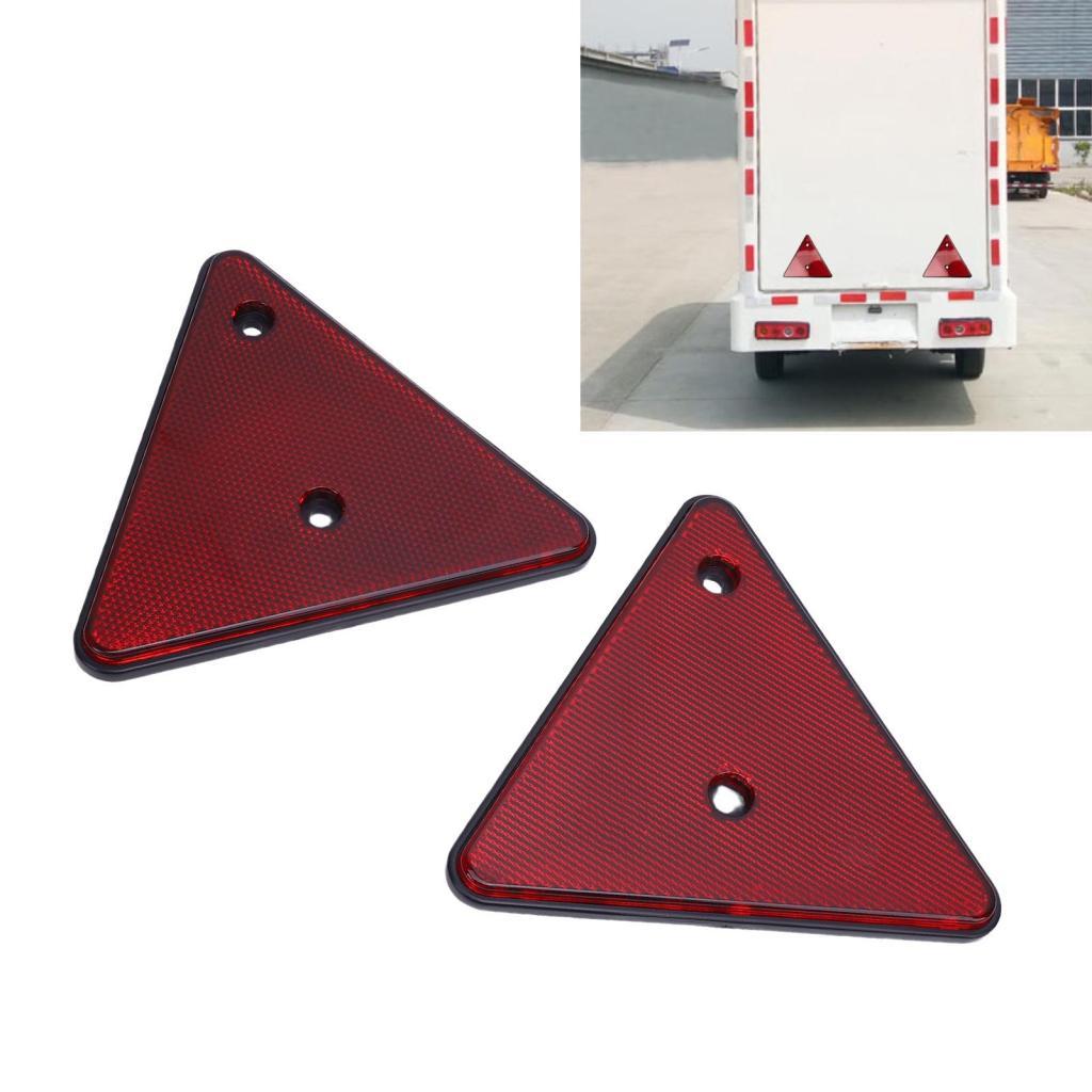 การมองเห็นสูง Red Trailer Reflectors คําเตือนความปลอดภัยสําหรับเรือ SUV RV 2 ชิ้นพลาสติก 5.31x5.98in