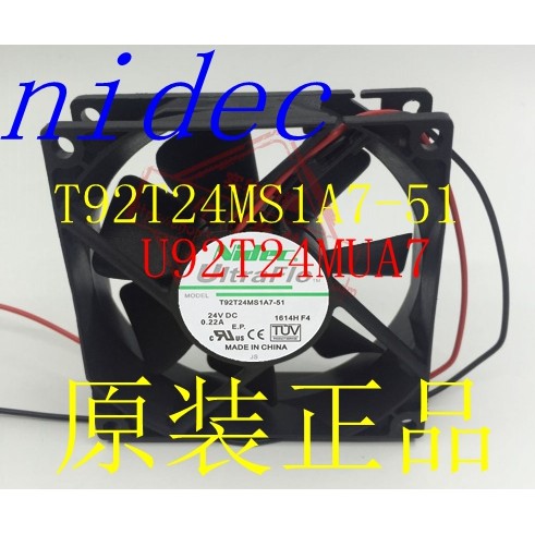 NIDEC NIDEC 24V 9025 T92T24MS1A7-51/U92T24MUA7 พัดลมระบายความร้อนอินเวอร์เตอร์