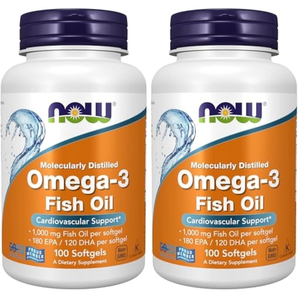 NOW Supplements, Omega-3 180 EPA / 120 DHA, กลั่นด้วยโมเลกุล, ช่วยบำรุงหัวใจและหลอดเลือด, 100 ซอฟท์เจล