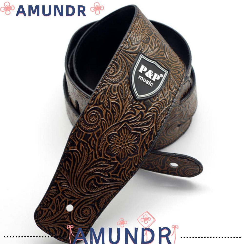 AMUNDR Guitar Crossbody Strap, Guitar Accessories Adjustable Guitar Strap, Fashion Leather Widening 
