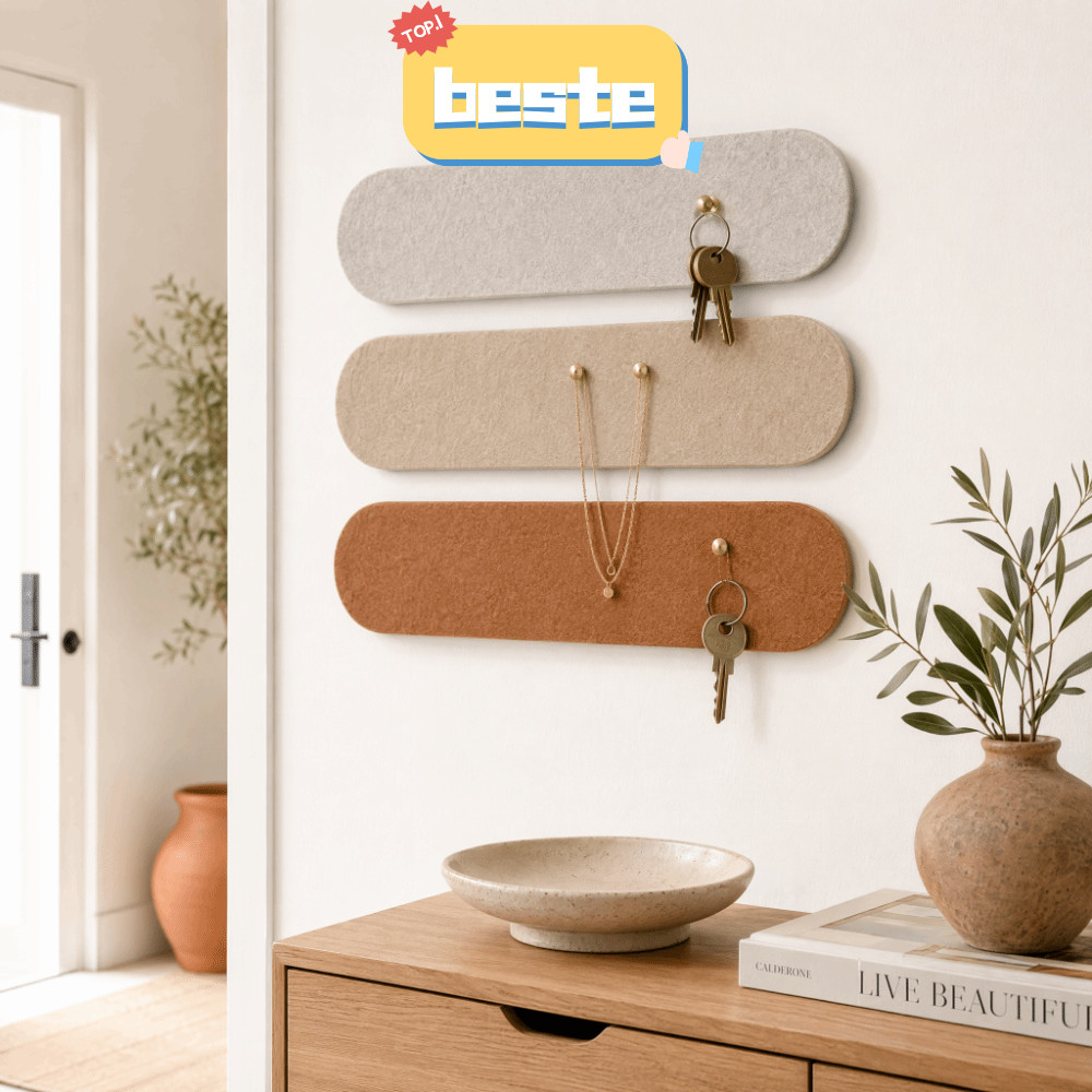 BESTE 3 ชิ้น Felt Wall Board, Universal กาวติดตั้ง Felt Strip Board, ตกแต่งอเนกประสงค์ติดผนัง Pin Bo