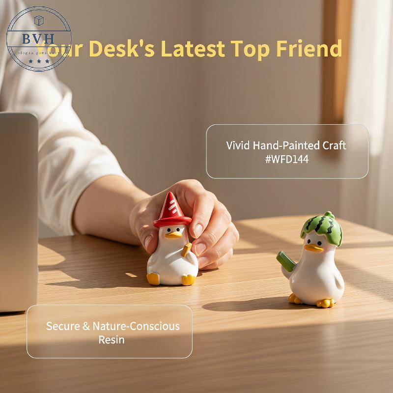 BVH น่ารัก Slaing Du ตุ๊กตา 5 ชิ้น Mini Tiny Du เครื่องประดับสําหรับ Fairy Garden Home Desktop วันเก