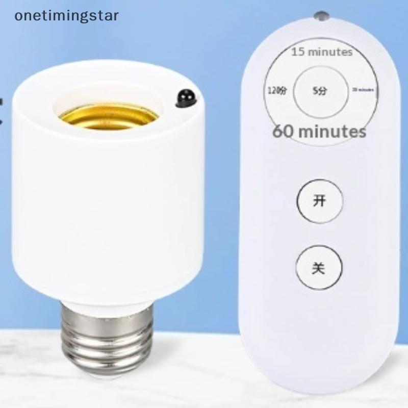 Onetimingstar หลอดไฟอัจฉริยะ Soet E27 รีโมทคอนโทรลไร้สายสวิทช์หลอดไฟ LED ฐานเปิด/ปิดห้องโคมระย้าจับเวลาสวิทช์แบตเตอรี่ขับเคลื่อน OMS